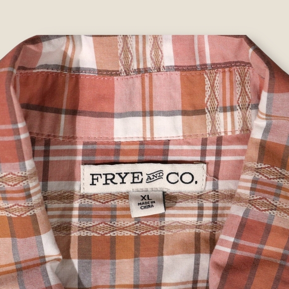 Frye And Co Men’s Aztec Triple Sunset Stripe Pockets Button Up Shirt Size XL - Picture 3 of 7